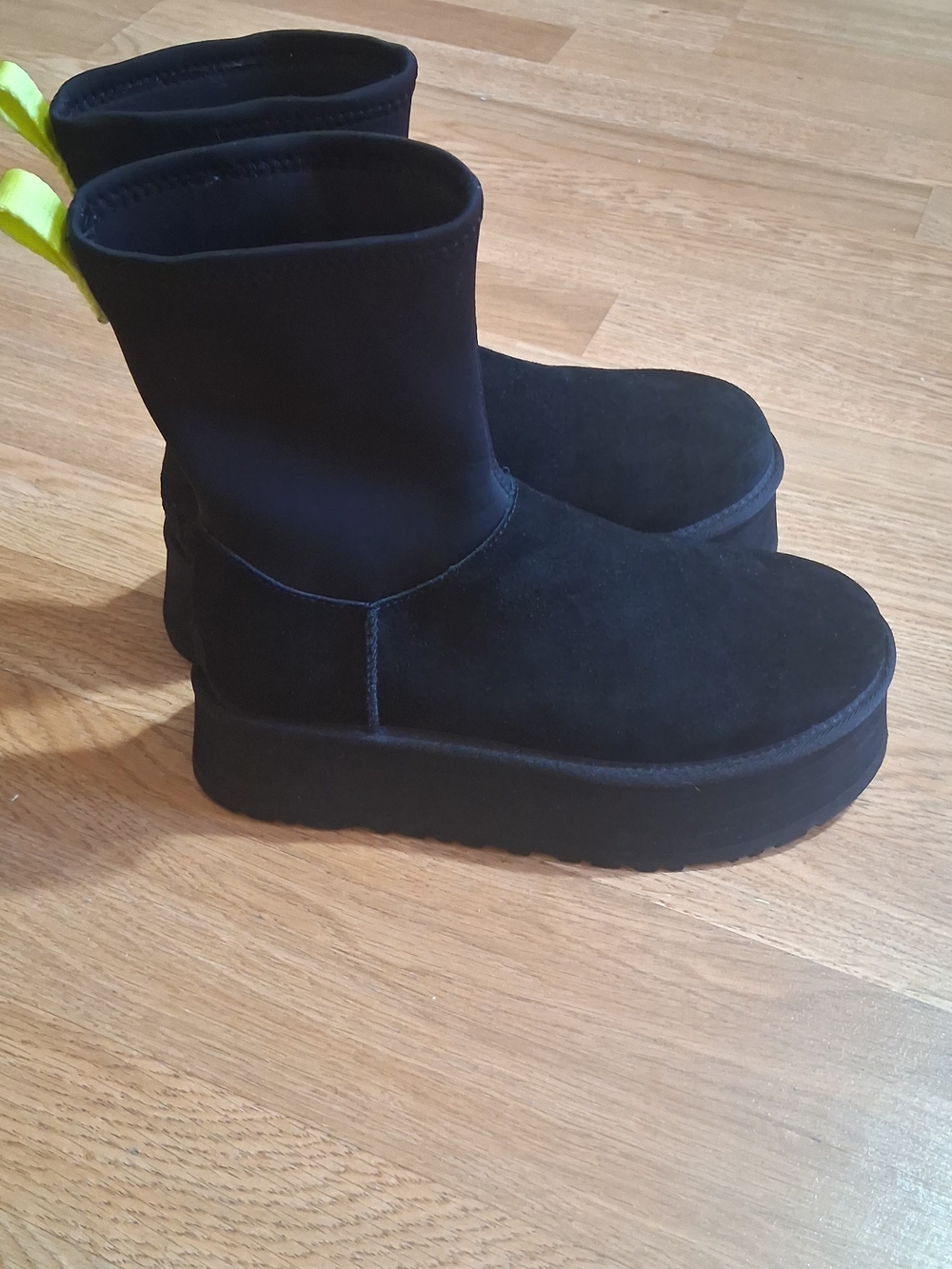 UGG Black Platform Suede Ankle Boots